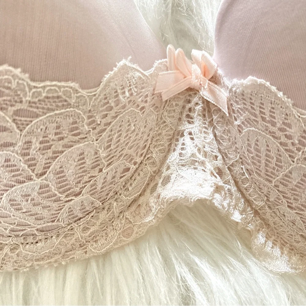 Sophie B. White Cream / Ivory Lace Push Up Bra